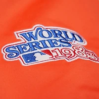 Men's Mitchell & Ness Black/Orange Baltimore Orioles Cooperstown Collection Team Origins Satin Full-Snap Jacket