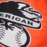 Men's Mitchell & Ness Black/Orange Baltimore Orioles Cooperstown Collection Team Origins Satin Full-Snap Jacket