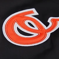 Men's Mitchell & Ness Black/Orange Baltimore Orioles Cooperstown Collection Team Origins Satin Full-Snap Jacket
