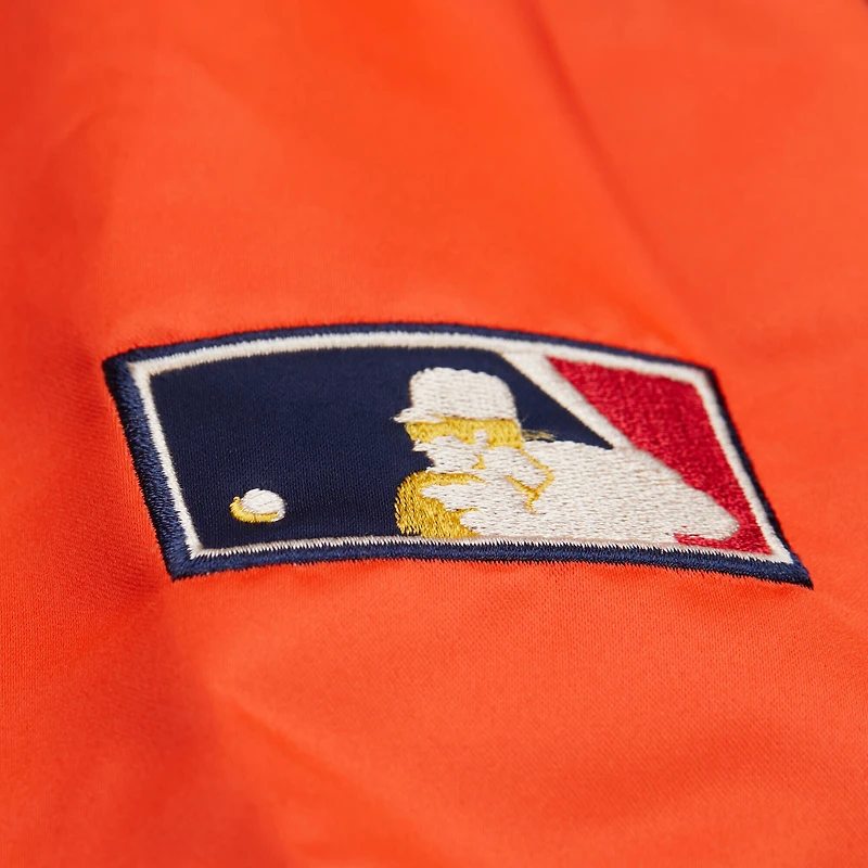 Men's Mitchell & Ness Black/Orange Baltimore Orioles Cooperstown Collection Team Origins Satin Full-Snap Jacket