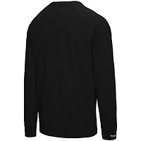 T-shirt à manches longues flammé avec logo arqué noir des Orioles de Baltimore pour homme Mitchell & Ness
