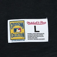 T-shirt à manches 3/4 légendaire Raglan Slub Henley de la collection Cooperstown des Orioles Baltimore noir Mitchell & Ness pour hommes