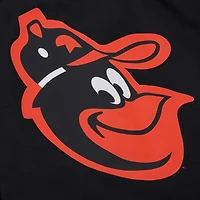 Veste d'entraîneur à capuche Mitchell & Ness noire pour homme, modèle Baltimore Orioles, fermeture boutons-pression.
