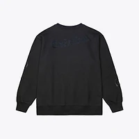 Men's Mitchell & Ness  Black Baltimore Orioles Phantom Fleece Crewneck Sweatshirt