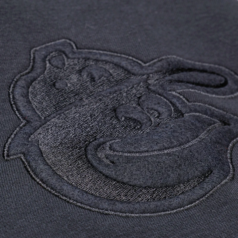 Men's Mitchell & Ness Black Baltimore Orioles Phantom Fleece Hoodie