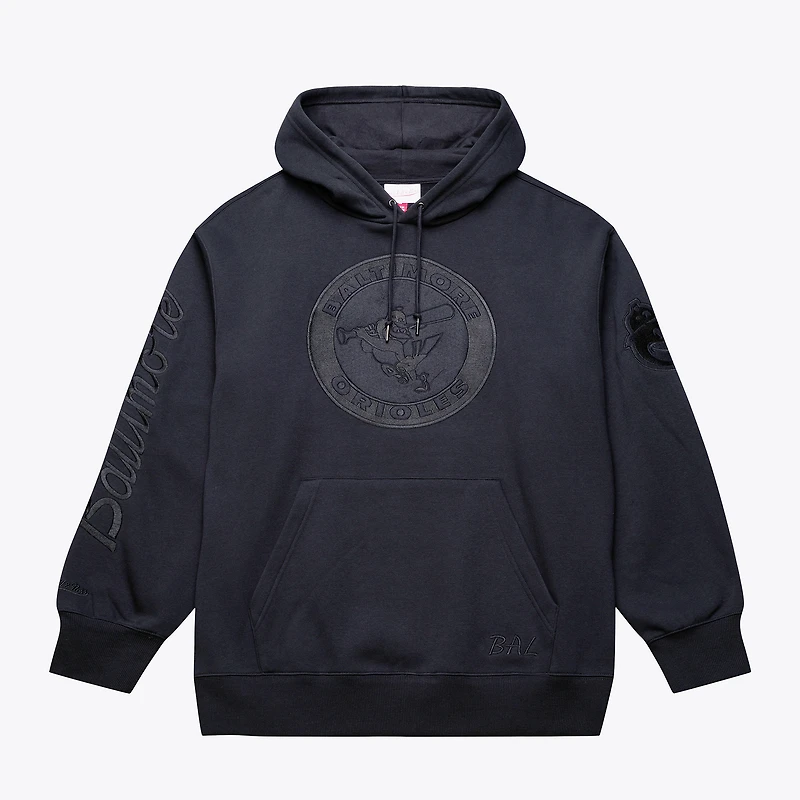 Men's Mitchell & Ness Black Baltimore Orioles Phantom Fleece Hoodie