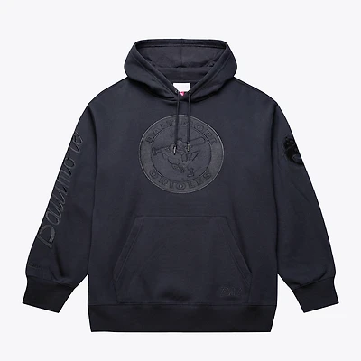 Sweat à capuche polaire Phantom noir Mitchell & Ness pour homme
