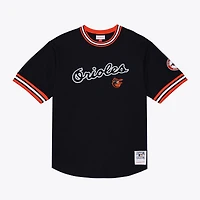 T-shirt Mitchell & Ness noir Baltimore Orioles Wild Pitch Ringer pour homme
