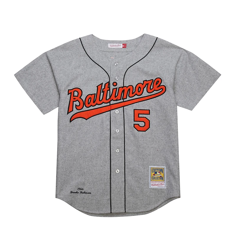 Maillot authentique Mitchell & Ness Brooks Robinson gris Baltimore Orioles Cooperstown Collection 1966 pour hommes