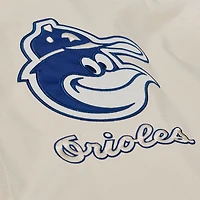 Men's Mitchell & Ness Cal Ripken Jr. Cream Baltimore Orioles Full-Snap Yacht Rock Name Number Hooded Coach's Jacket