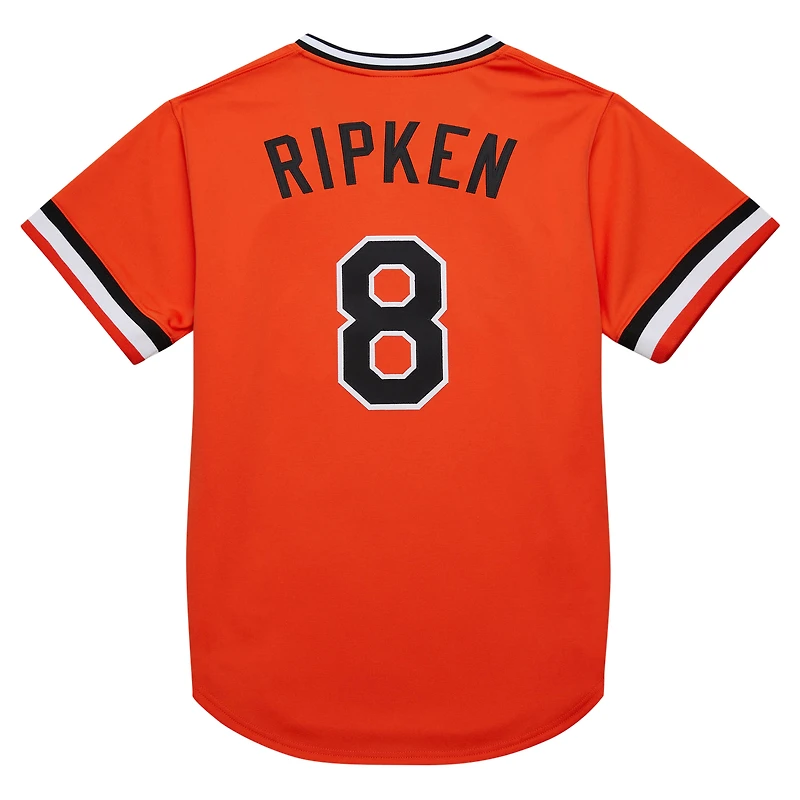 Men's Mitchell & Ness Cal Ripken Jr. Orange Baltimore Orioles 2001 Cooperstown Collection Authentic Throwback Jersey