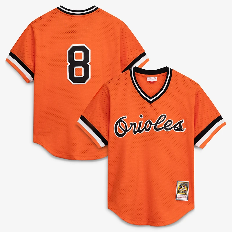 Men's Mitchell & Ness Cal Ripken Jr. White Baltimore Orioles Authentic Batting Practice Jersey