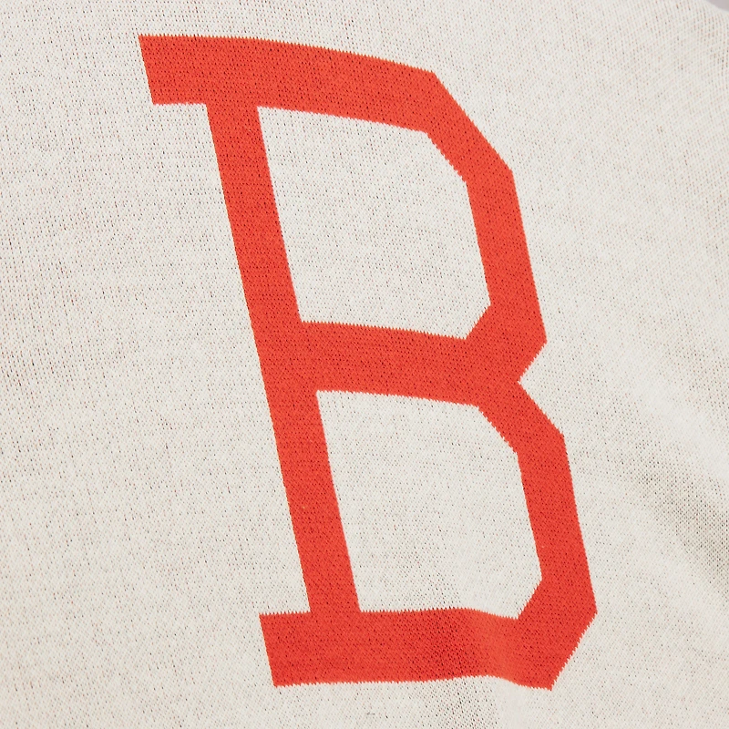 Pull rétro Mitchell & Ness pour homme, couleur crème