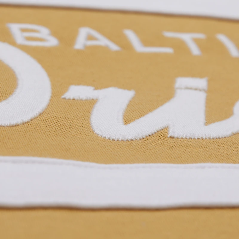 Men's Mitchell & Ness Tan/Cream Baltimore Orioles Head Coach Pullover Hoodie