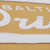 Men's Mitchell & Ness Tan/Cream Baltimore Orioles Head Coach Pullover Hoodie