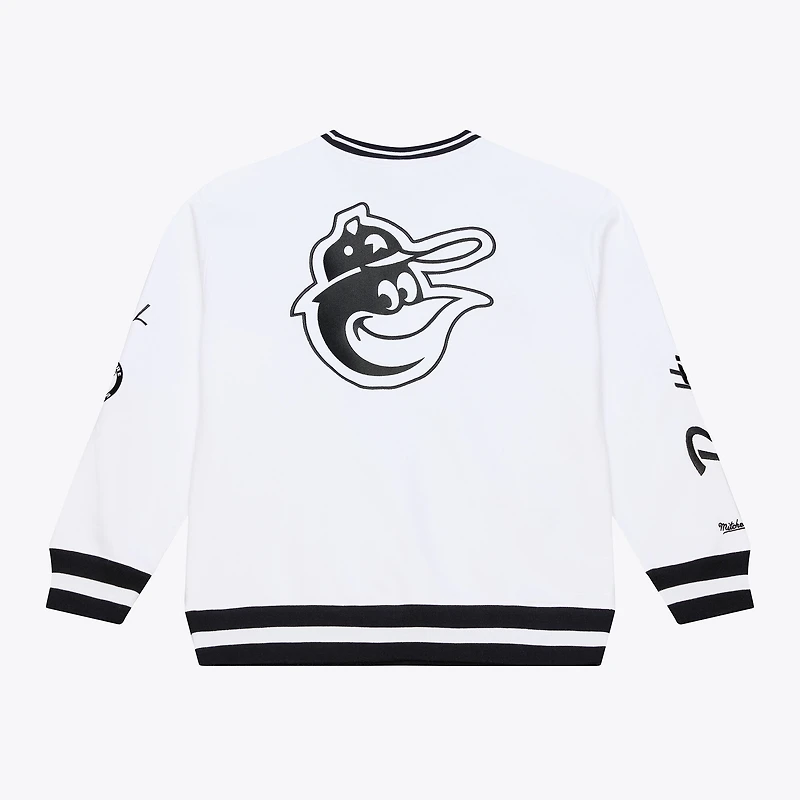Men's Mitchell & Ness White Baltimore Orioles Arctic Fleece Sweatshirt