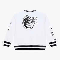 Men's Mitchell & Ness  White Baltimore Orioles Arctic Fleece Sweatshirt