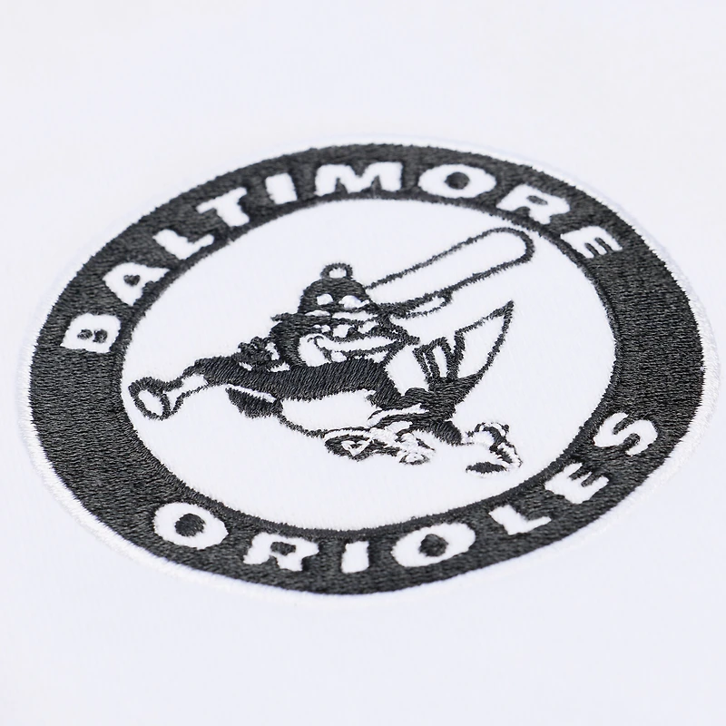 Sweat-shirt polaire arctique Mitchell & Ness blanc Baltimore Orioles pour homme