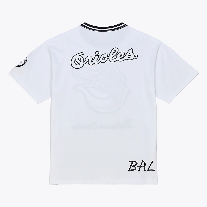 Men's Mitchell & Ness White Baltimore Orioles Cooperstown Collection Arctic T-Shirt