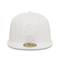 Casquette ajustée 59FIFTY Baltimore Orioles New Era pour homme, blanc sur