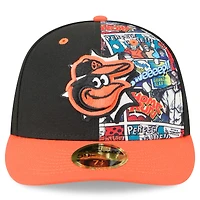 Men's New Era Black/Orange Baltimore Orioles 2025 MLB Diamond Hero Edition Low Profile 59FIFTY Fitted Hat