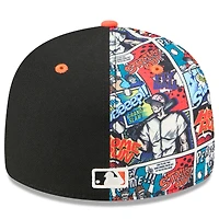 Men's New Era Black/Orange Baltimore Orioles 2025 MLB Diamond Hero Edition Low Profile 59FIFTY Fitted Hat