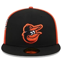 Casquette ajustée 59FIFTY New Era pour hommes, noir/orange, Baltimore Orioles Gameday Sideswipe