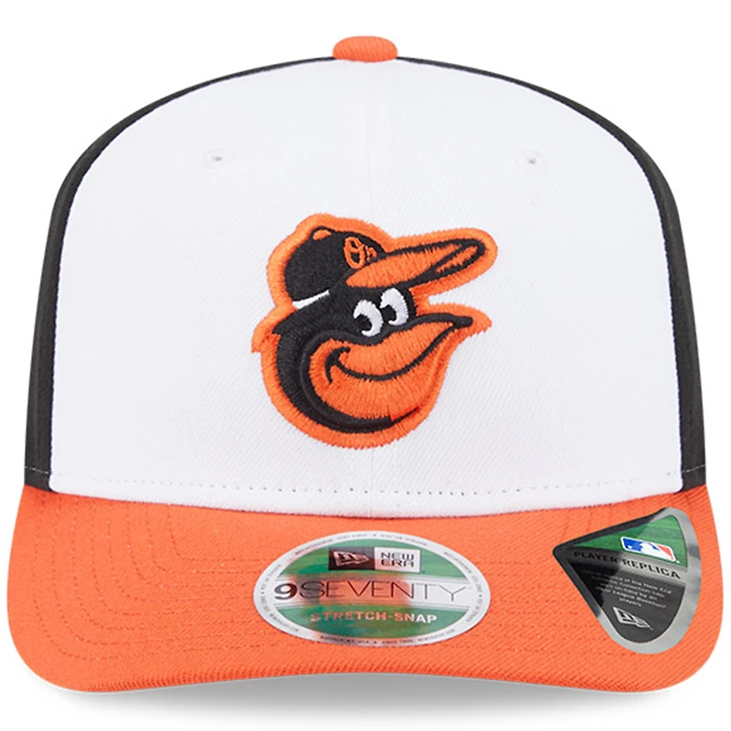 Casquette ajustable New Era noire Baltimore Orioles Player Replica 9SEVENTY pour homme
