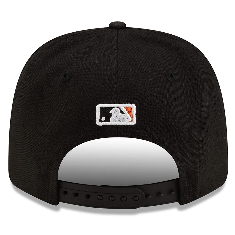 Casquette New Era noire et orange réplique joueur des Orioles de Baltimore 9SEVENTY pour homme, ajustable