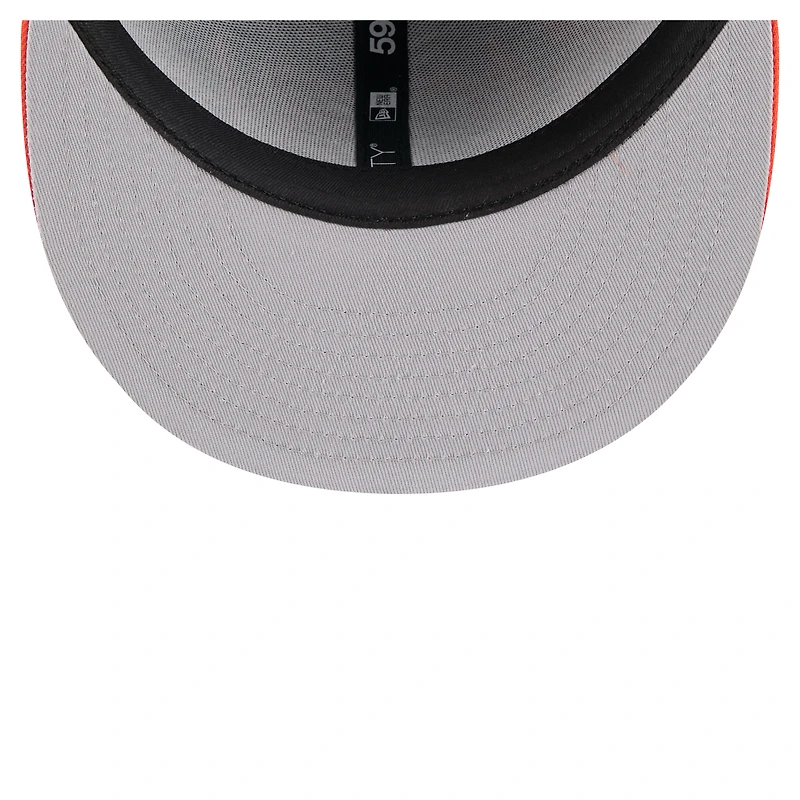 Casquette ajustée New Era 59FIFTY à motif rétro Baltimore Orioles noir/orange pour homme