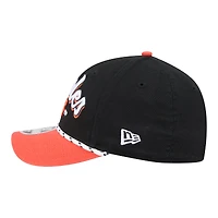 Casquette ajustable New Era 9FORTY M-Crown noire et orange pour homme