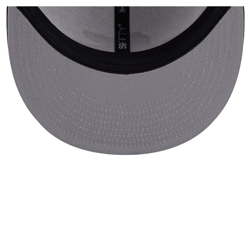 Casquette ajustée 59FIFTY Paint Stroke des Baltimore Orioles de New Era pour homme, noire et blanche