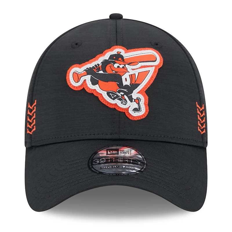 Men's New Era Black Baltimore Orioles 2024 Clubhouse 39THIRTY Flex Hat