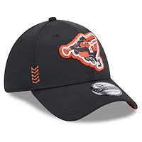 Men's New Era Black Baltimore Orioles 2024 Clubhouse 39THIRTY Flex Hat