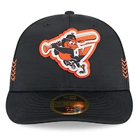 Casquette ajustée 59FIFTY à profil bas pour hommes, Baltimore Orioles 2024 Clubhouse New Era, noire