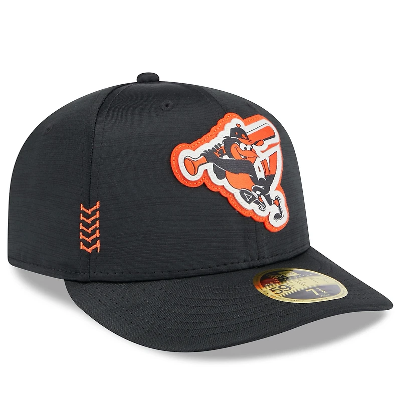 Men's New Era  Black Baltimore Orioles 2024 Clubhouse Low Profile 59FIFTY Fitted Hat