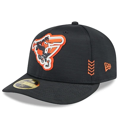 Men's New Era  Black Baltimore Orioles 2024 Clubhouse Low Profile 59FIFTY Fitted Hat