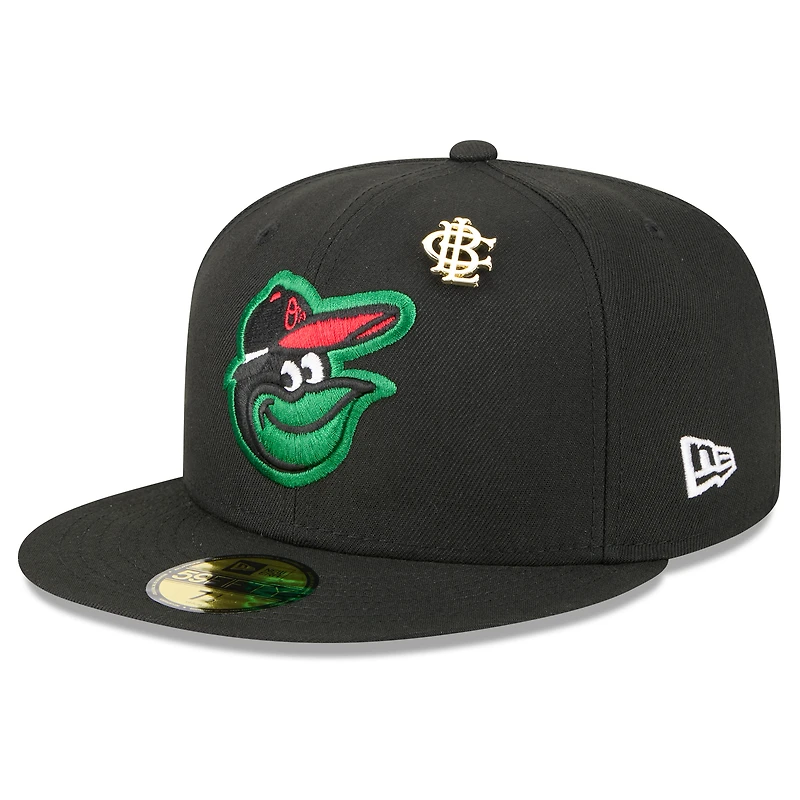 Casquette ajustée New Era 59FIFTY noire des Baltimore Orioles 2025 Big League pour homme