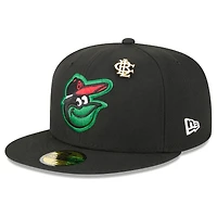 Casquette ajustée New Era 59FIFTY noire des Baltimore Orioles 2025 Big League pour homme