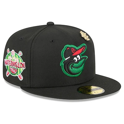 Men's New Era  Black Baltimore Orioles 2025 Big League Chew 59FIFTY Fitted Hat