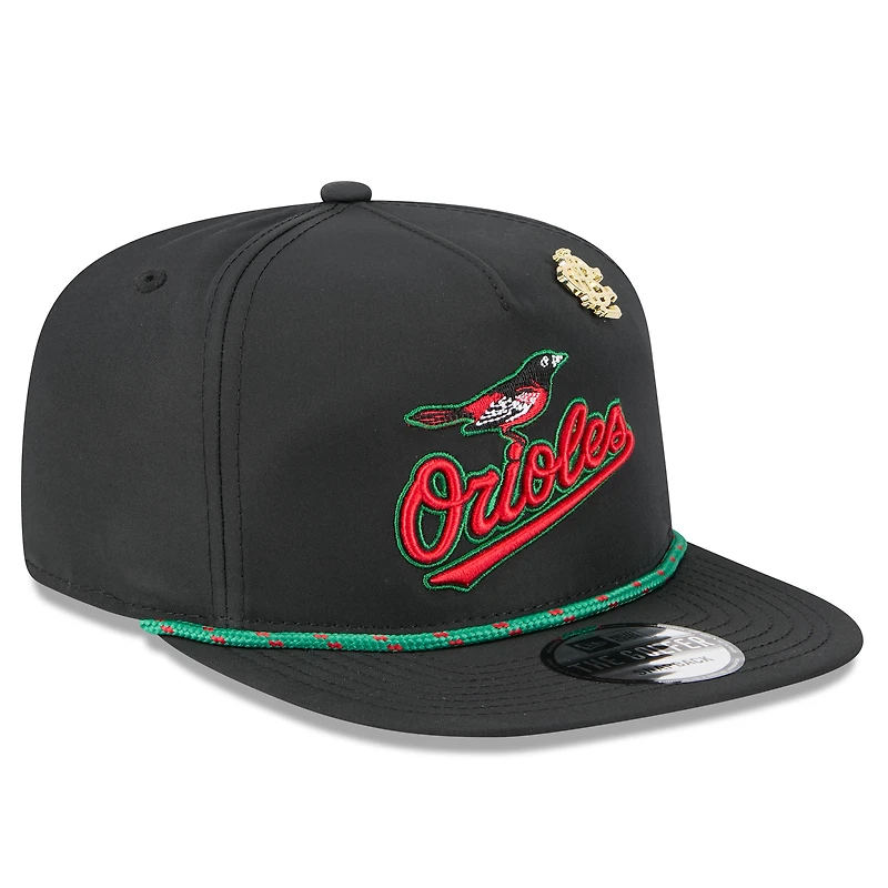 Casquette snapback New Era noire pour homme Baltimore Orioles 2025 Big League Chew Golfer