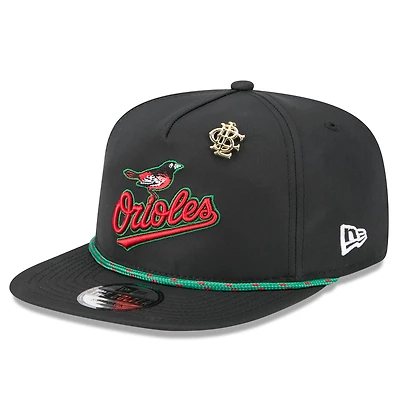 Casquette snapback New Era noire pour homme Baltimore Orioles 2025 Big League Chew Golfer