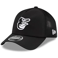 Casquette trucker ajustable New Era noire Baltimore Orioles 2026 Apex 9FORTY pour homme