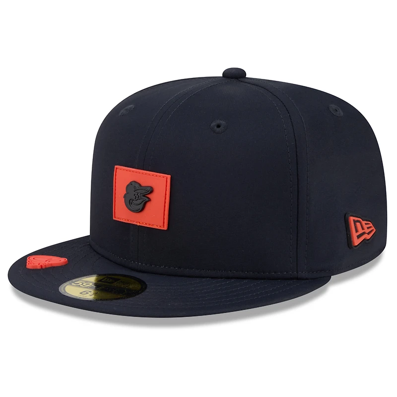 Casquette ajustée New Era Baltimore Orioles 2026 Clubhouse 59FIFTY noire pour homme