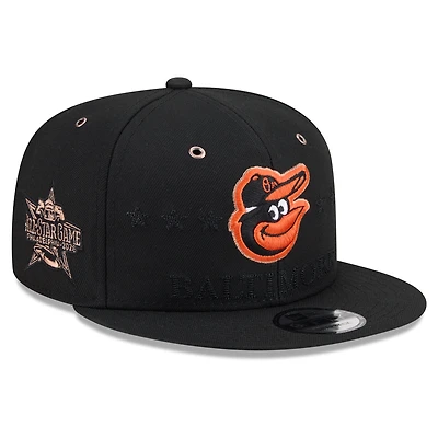 Casquette snapback New Era noire pour homme, Baltimore Orioles, match des étoiles de la MLB 2026, 9FIFTY