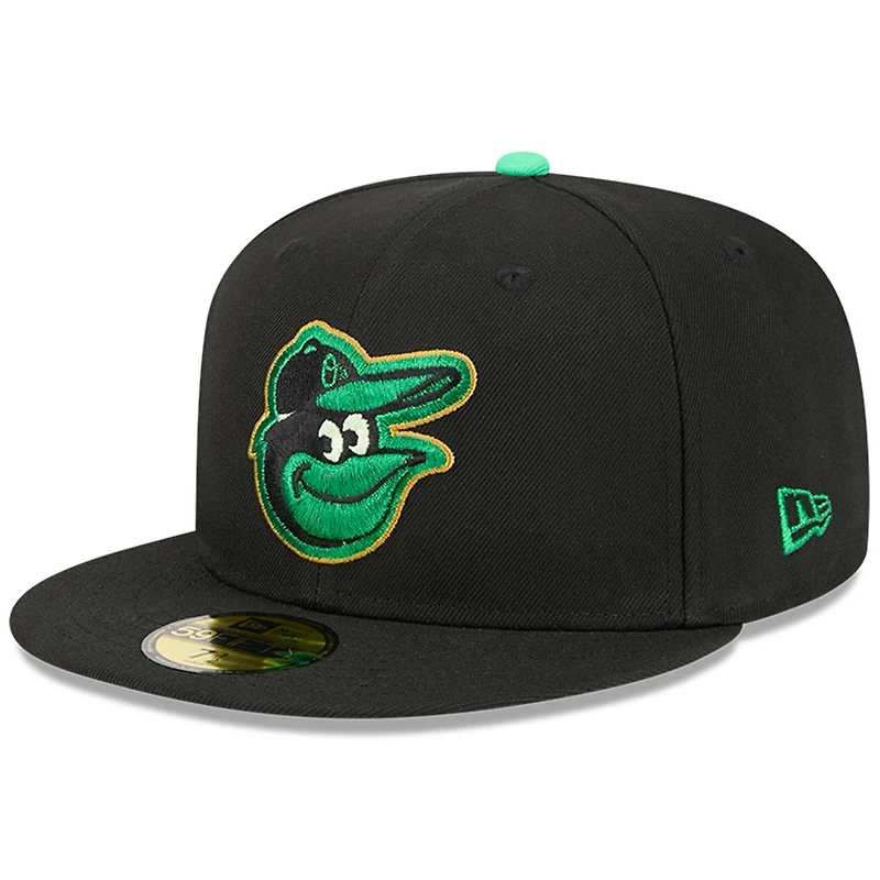 Casquette ajustée New Era noire Baltimore Orioles 2026 Saint-Patrick 59FIFTY pour homme