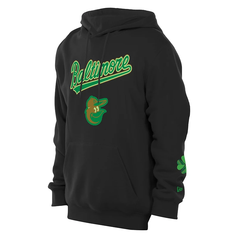 Men's New Era Black Baltimore Orioles 2026 St. Patrick's Day Fleece Hoodie