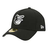 Men's New Era  Black Baltimore Orioles A-Frame 59FORTY Fitted Hat