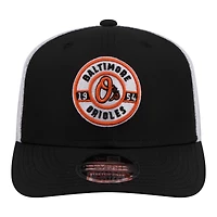 Men's New Era  Black Baltimore Orioles Active 9SEVENTY Adjustable Trucker Hat