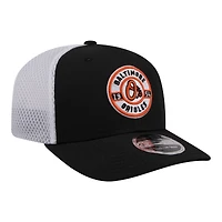 Men's New Era  Black Baltimore Orioles Active 9SEVENTY Adjustable Trucker Hat